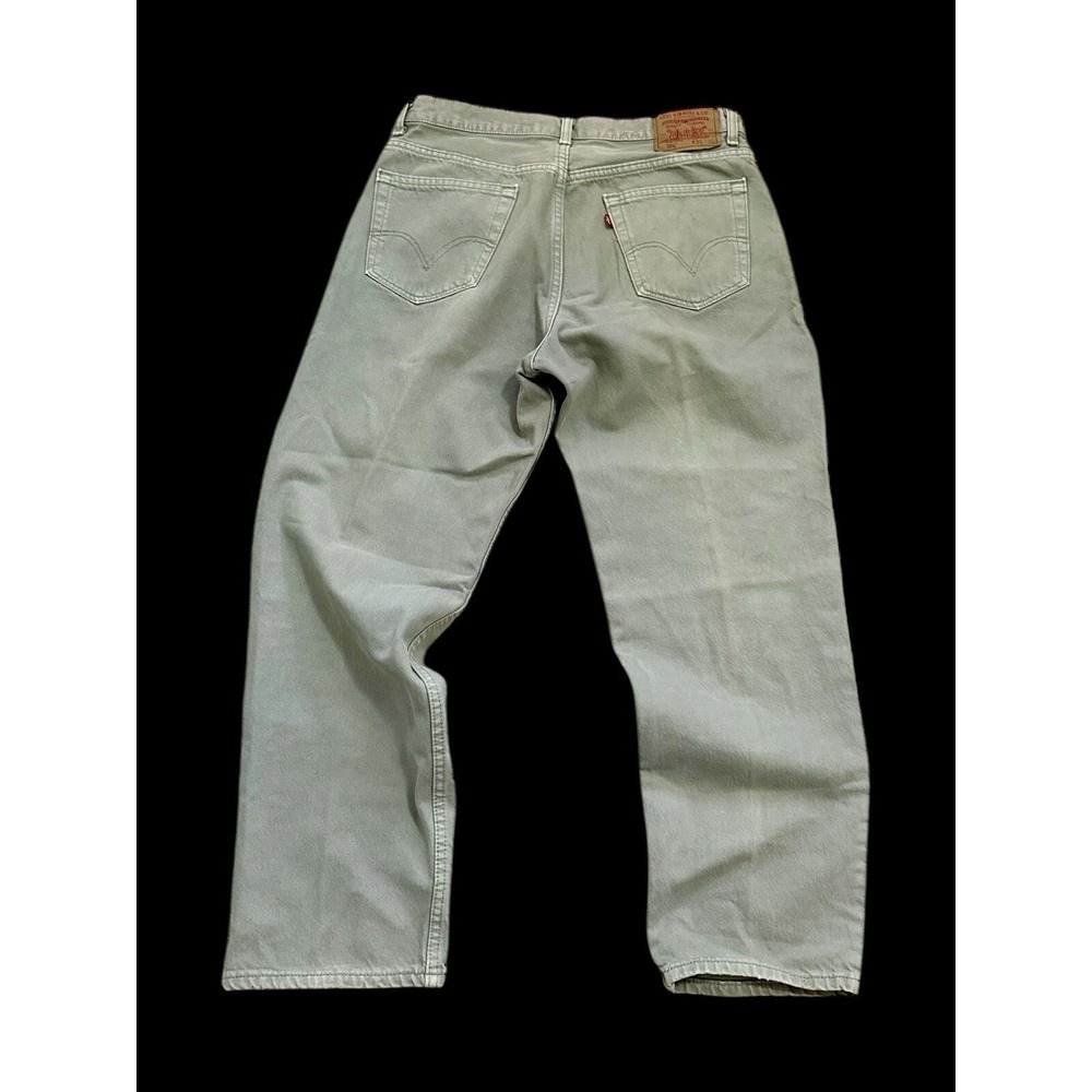 Vintage 90's Levi's 550 Jeans Men's 34x29 Beige Grey Relaxed Fit Made In USA Y2K